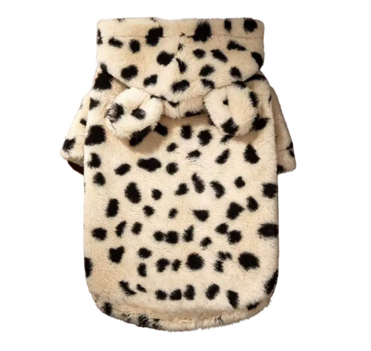 Faux Fur Cheetah Animal Print Dog Jacket