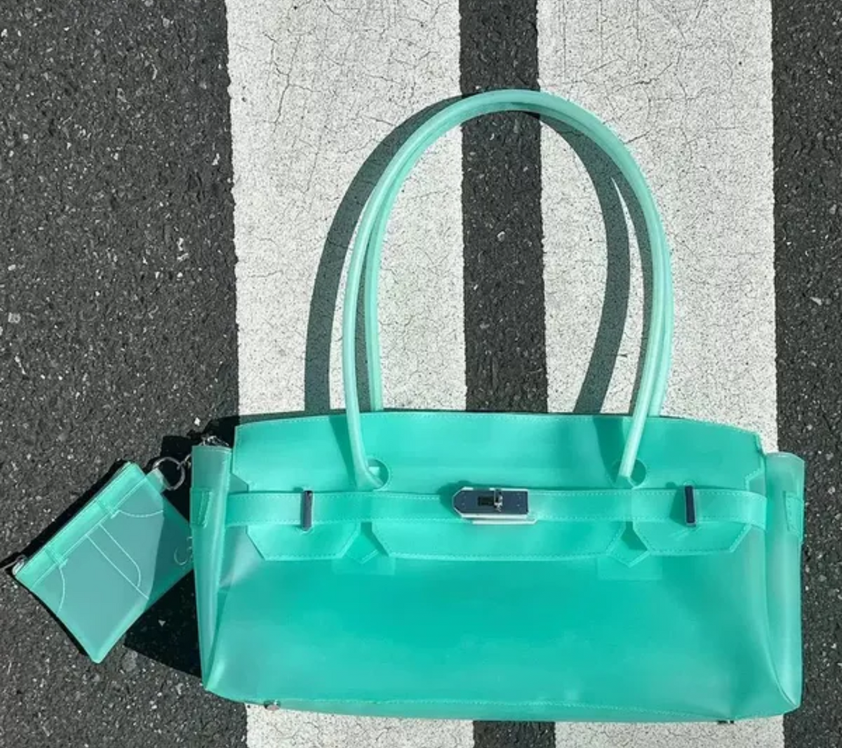 The Jelly Firkin Baguette Bag - Turquoise