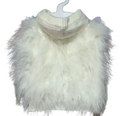 Feather Dog Jumper with Hood - White/Cream