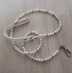 Faux Pearl & Rhinestone Dog Leash