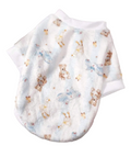 Vintage Traditional Style Dog Jumper - White/Baby Blue