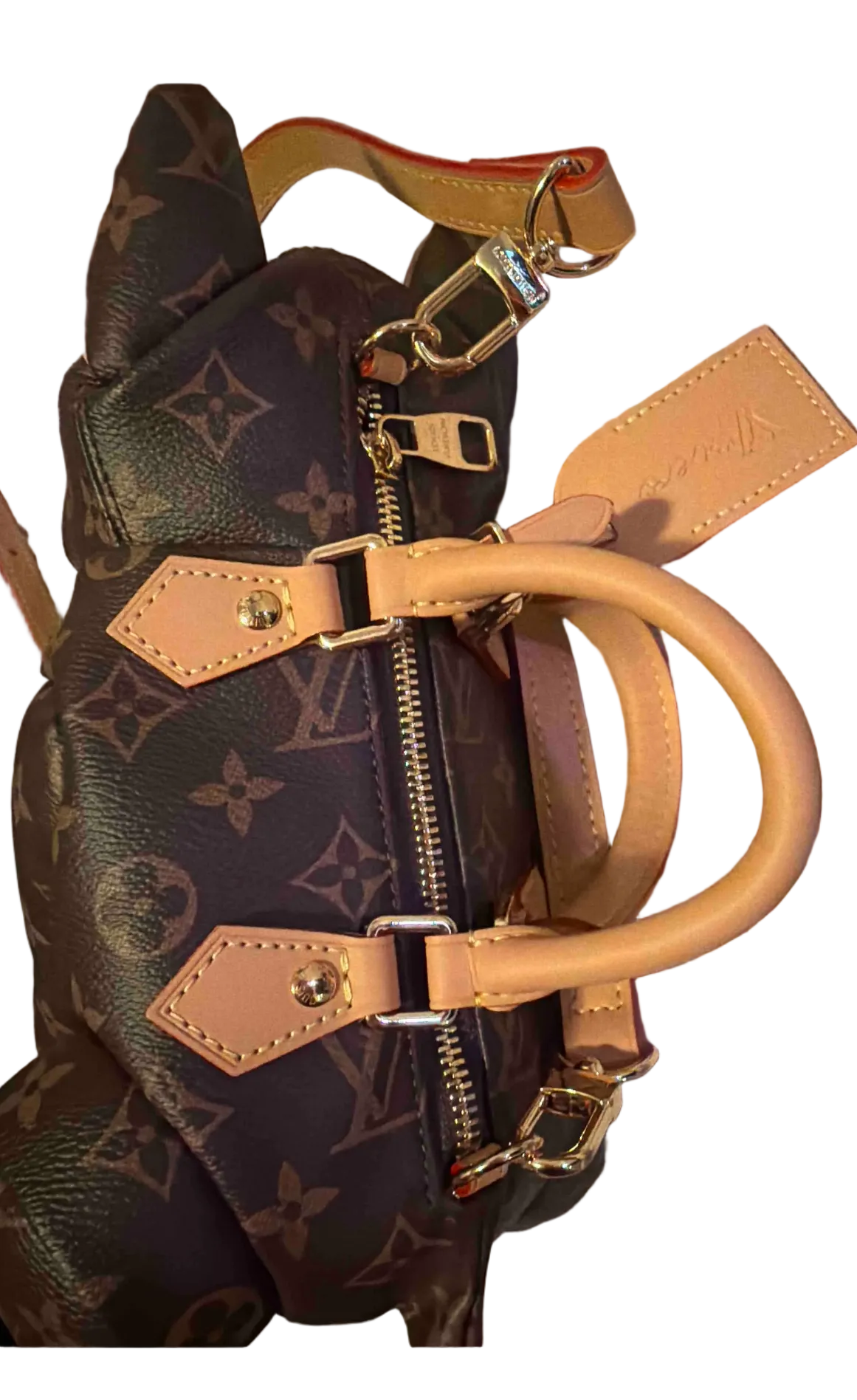 Luxury Crossbody Bully Pooch Dog Handbag - Brown