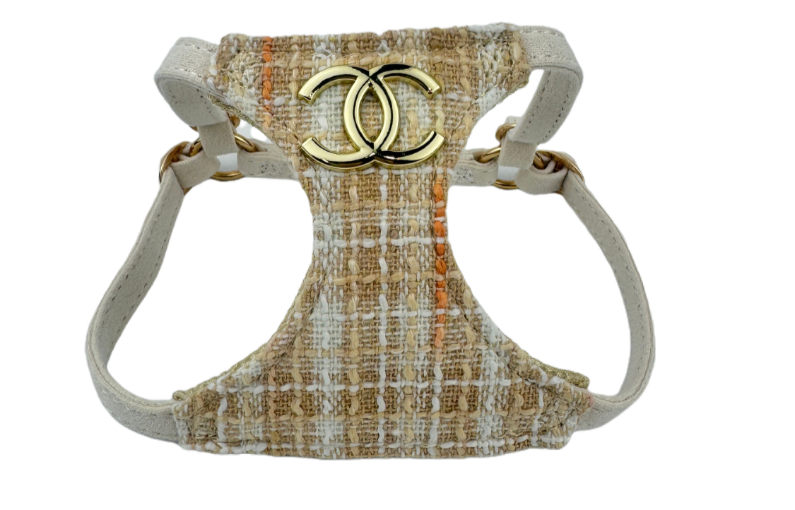 Metallic Dog Harness - Gold