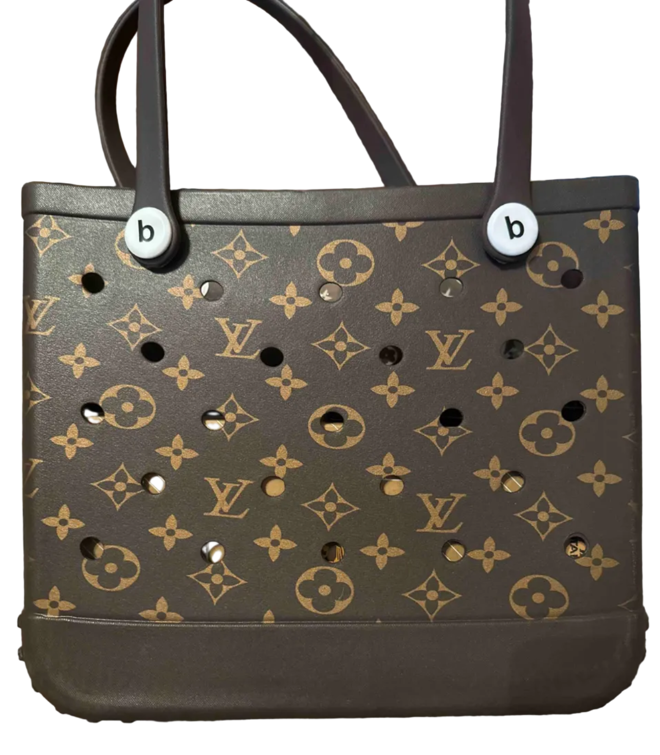 Small Dog Carrier Tote - Brown Old Flower