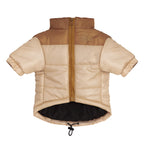 Hooded Dog Padded Coat - Beige/Tan