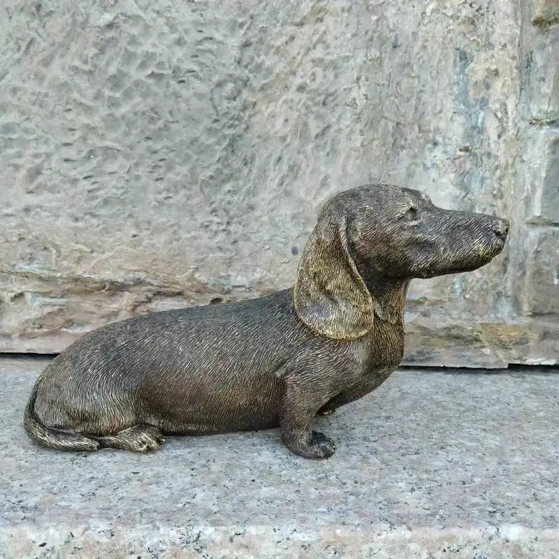 Bronze Dachshund Luxury Resin Ornament