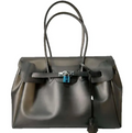 Summer Jelly Firkin Bag Tote Handbag - Black
