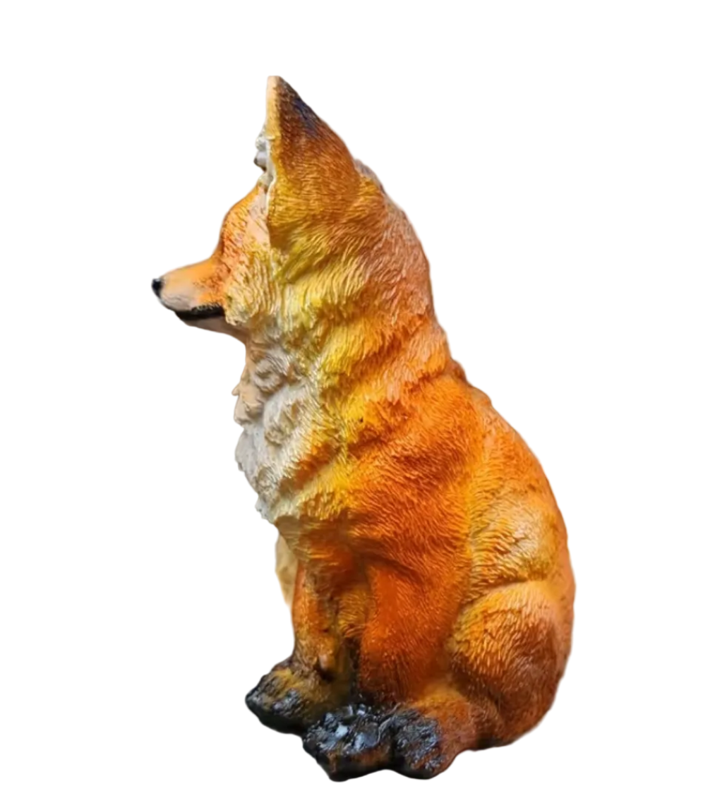 British Fox Sitting Garden Ornament
