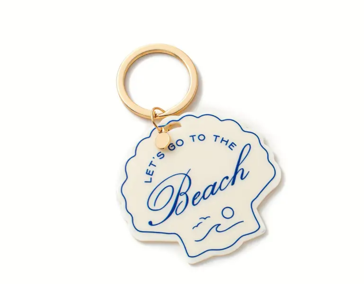 Dog Lets Go To The Beach Shell Collar Harness Tag Accessory Charm