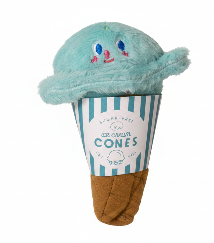 Ice Cream Mini Gelato Dog Toy - Mint Blue
