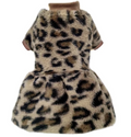 Soft Faux Plush Leopard Print Dog Dress Size Medium