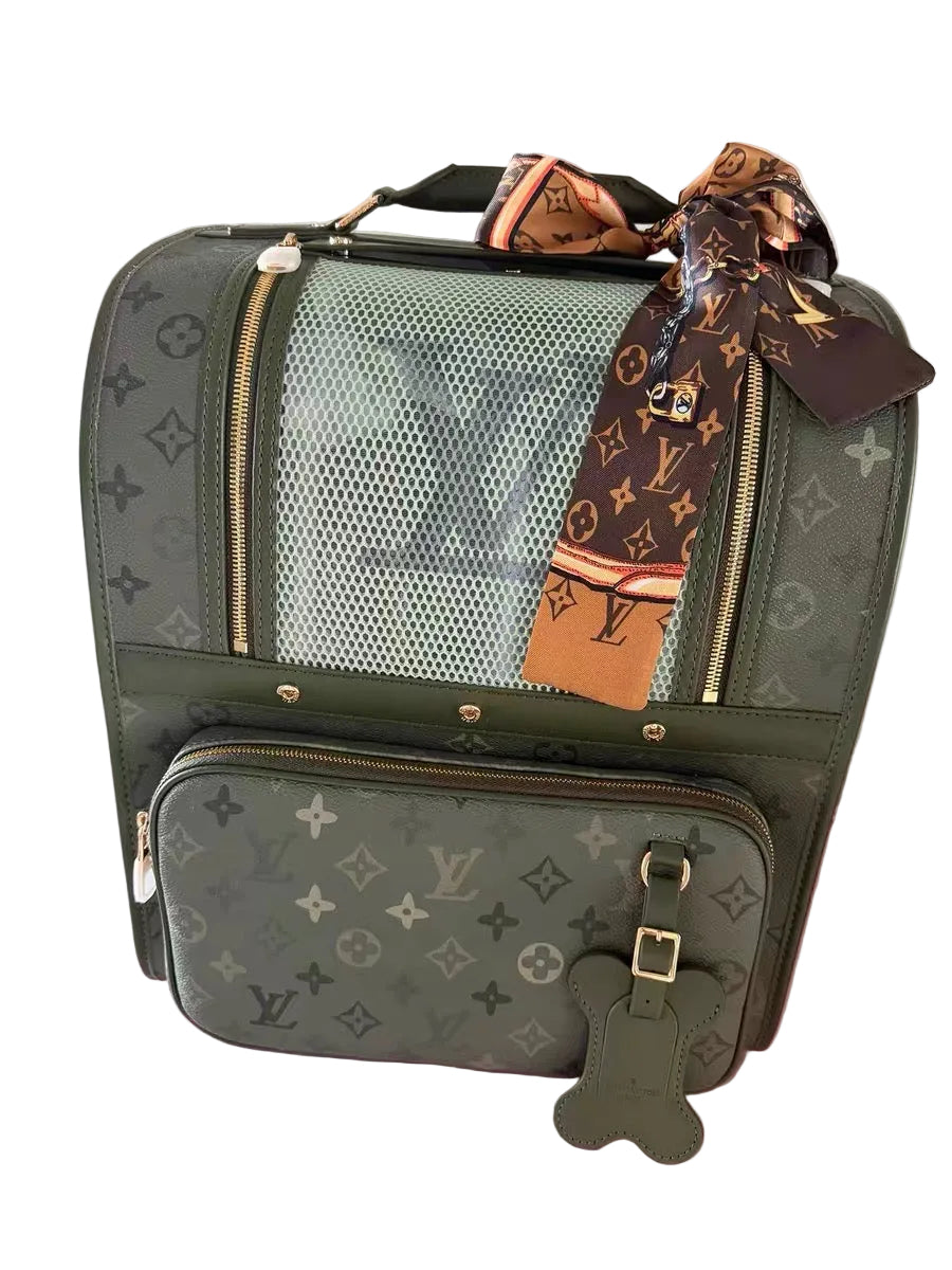 Designer Dog Puppy Carrier Backpack - Khaki