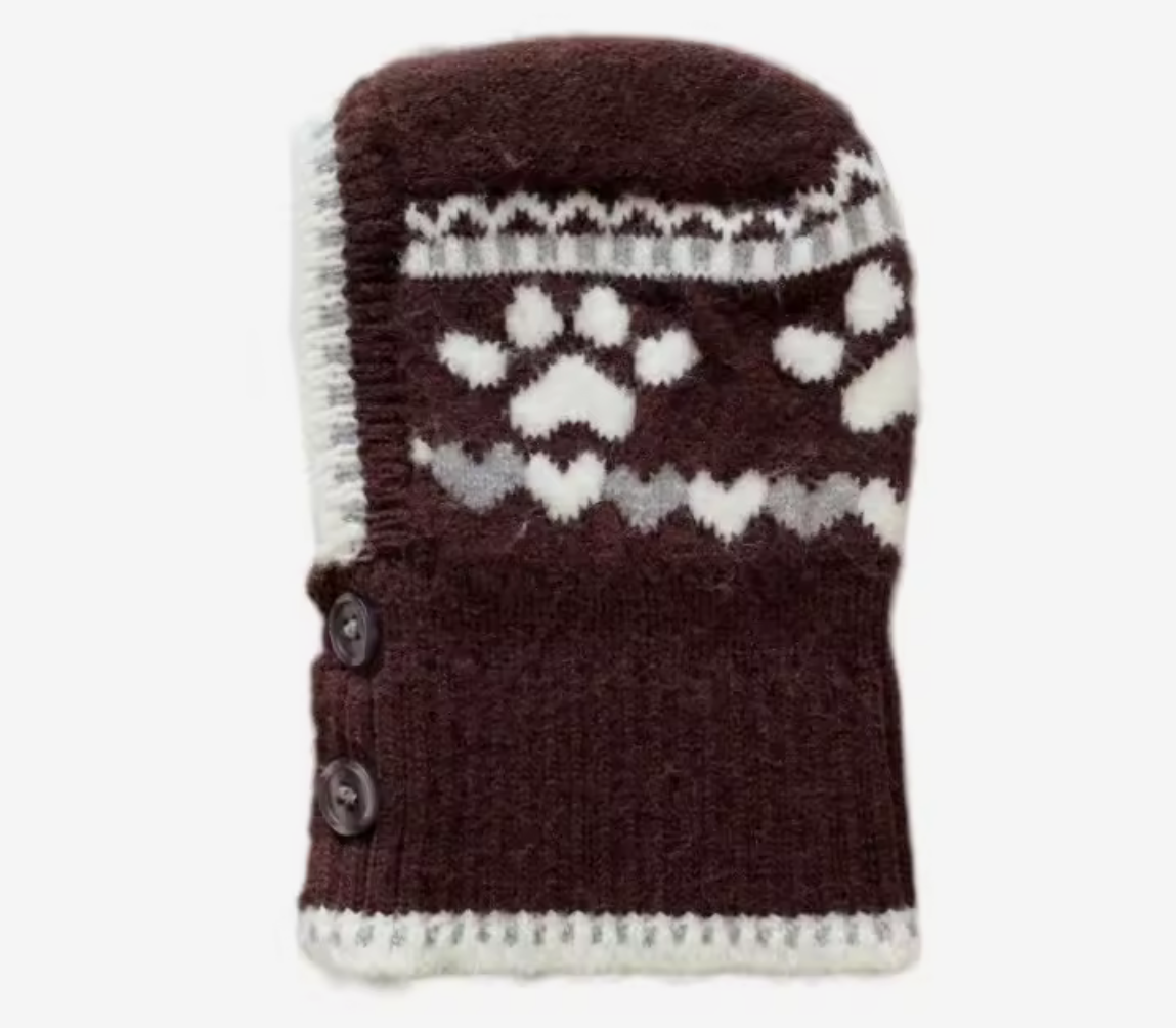Nordic Style Dog Knit Jumper and Hat - Brown