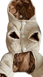 Four-legged Padded Dog Coat - Cream