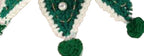 Pearl Knitted Poinsettia Dog Christmas Bandana - Green