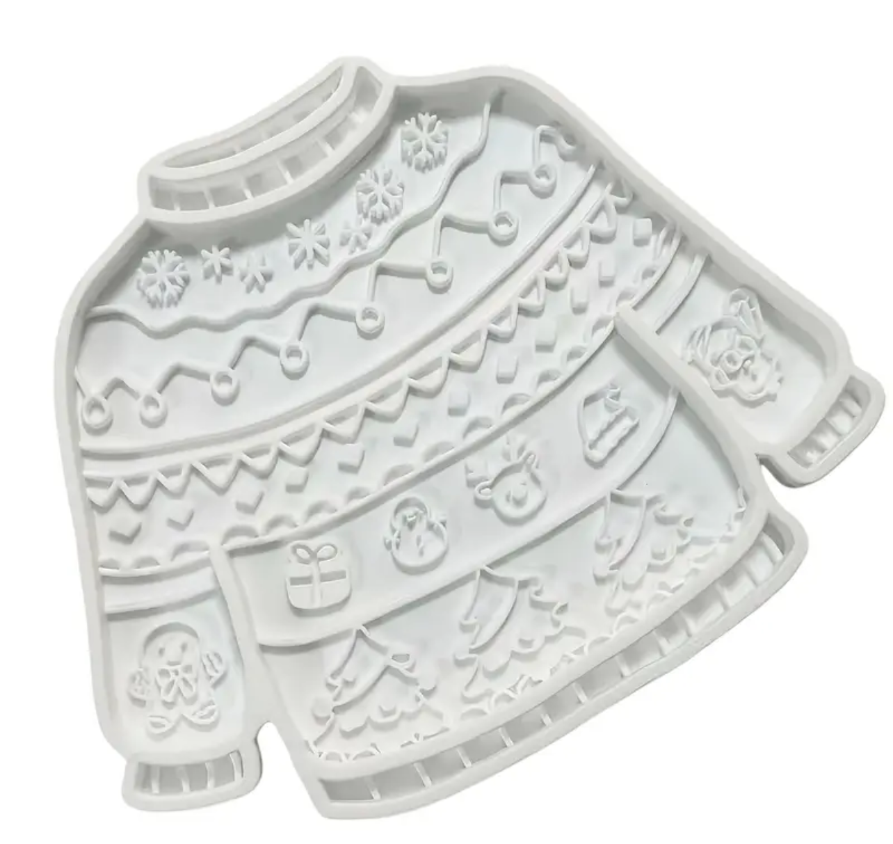 Silicone Christmas Dog Jumper Enrichment Slow Feeder - White