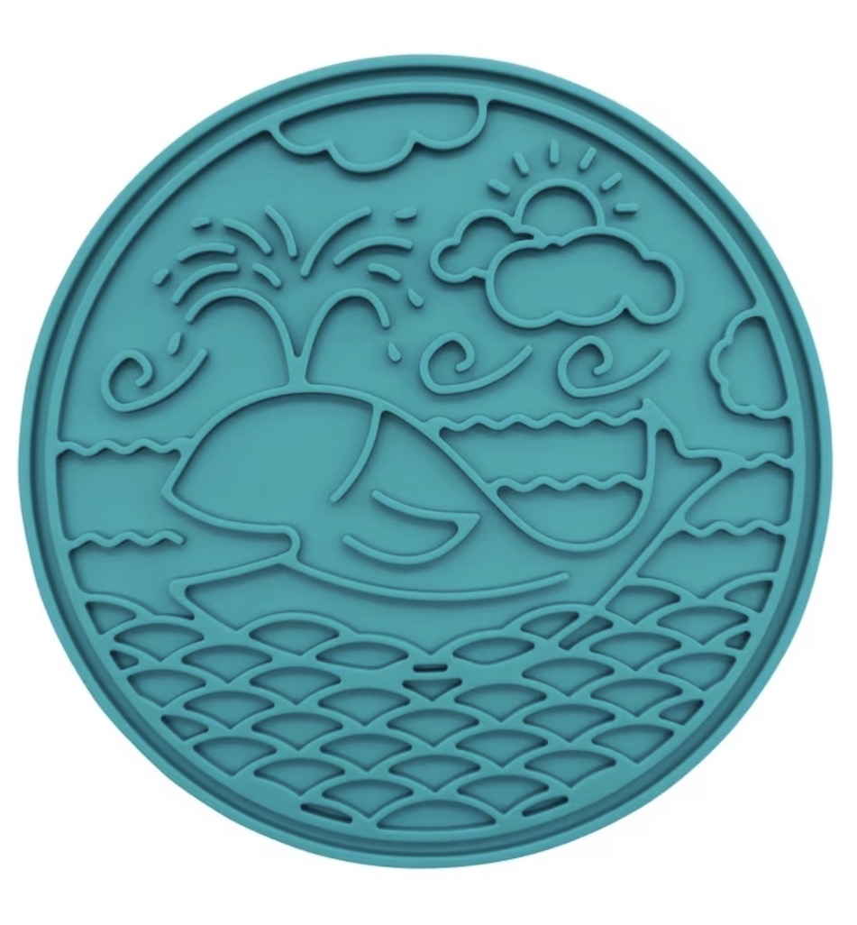 Dolphin Dog Interactive Slow Feeding Mat - Teal