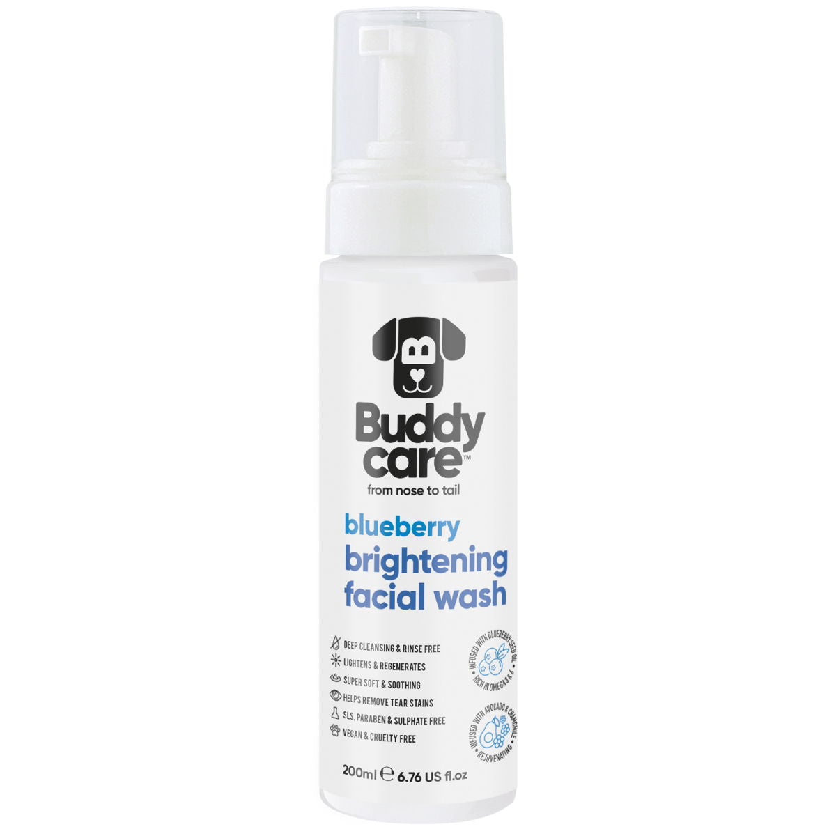 Buddycare Dog Facial Wash Brightening Blueberry