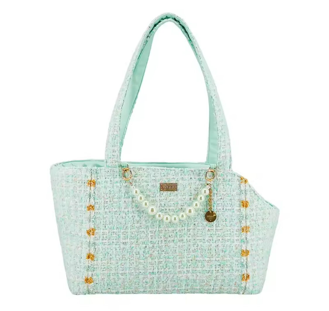 Tweed Pet Carrier - Mint