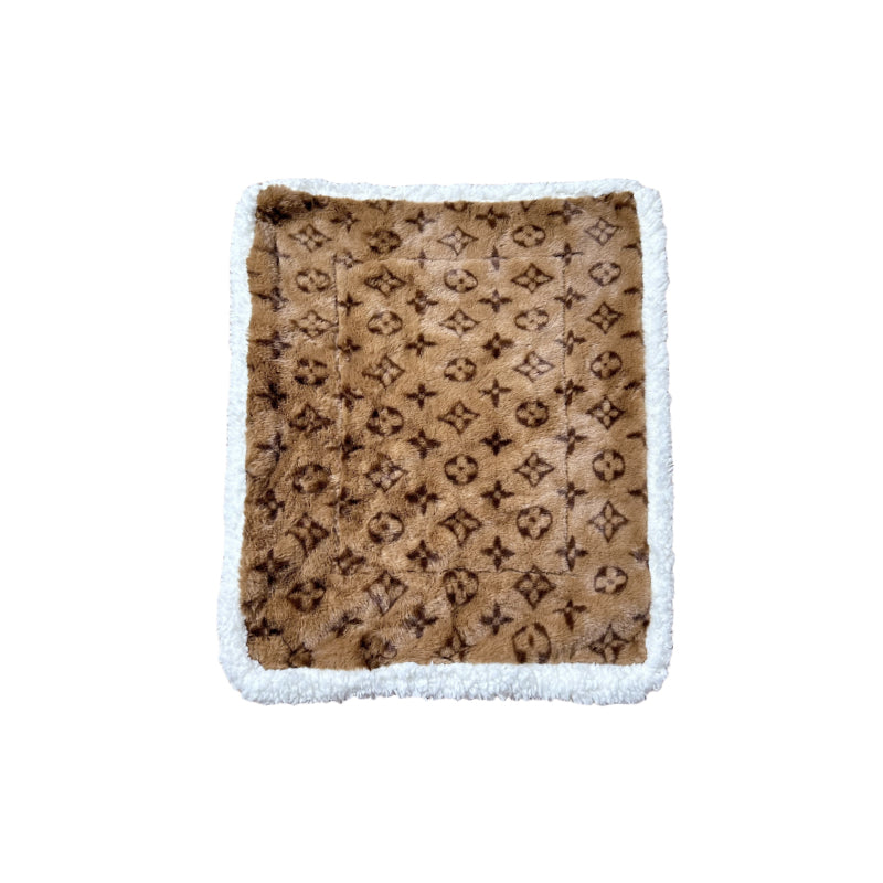 Faux Sherpa Dog Mat - Brown