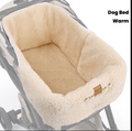 Teddy Fleece Faux Wool Dog Pram Cushion - Cream