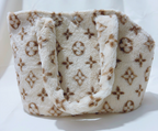 Faux Fur Pet Dog Carrier Handbag - Cream