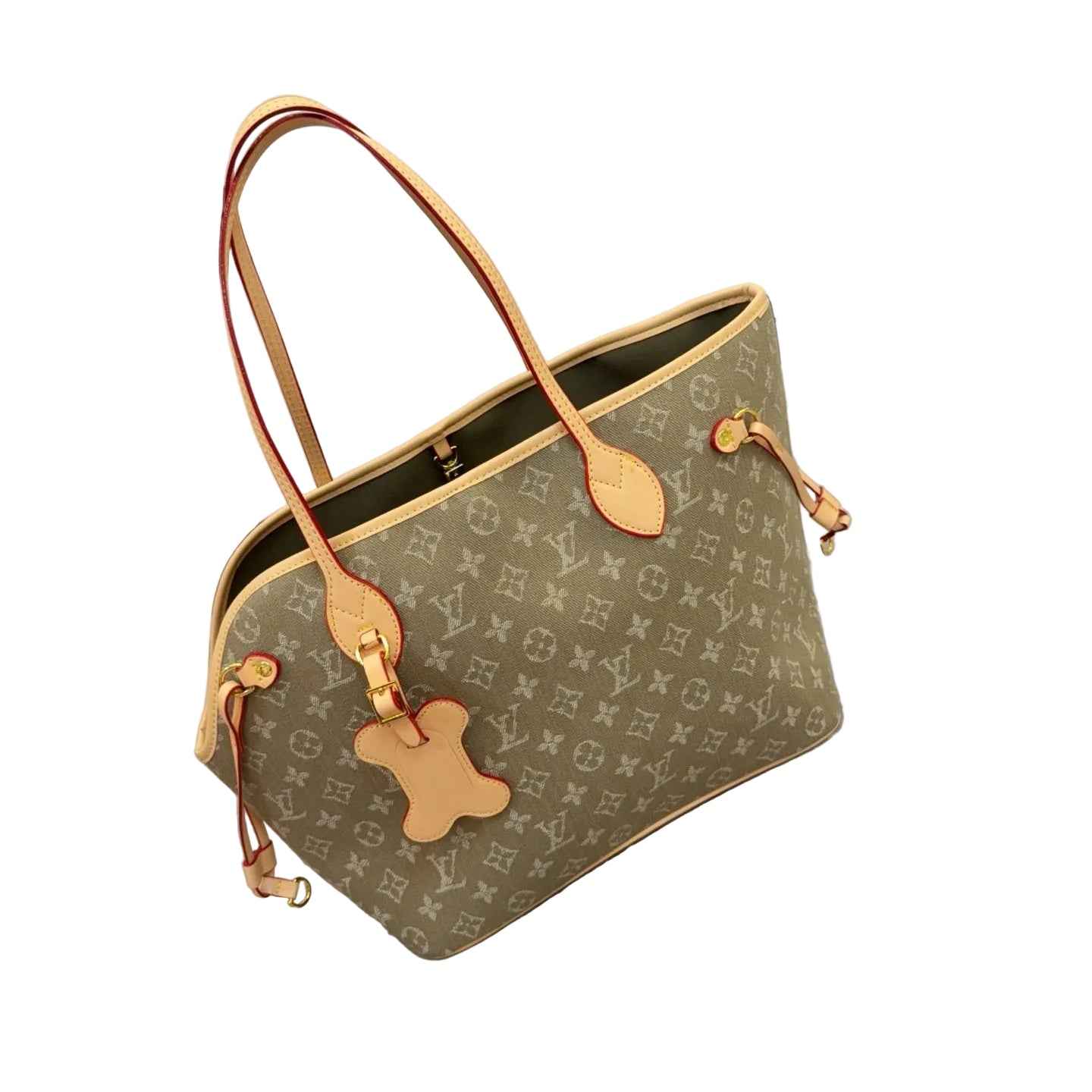 Woof Luxury Bone Pet Carrier Tote Bag - Khaki Green