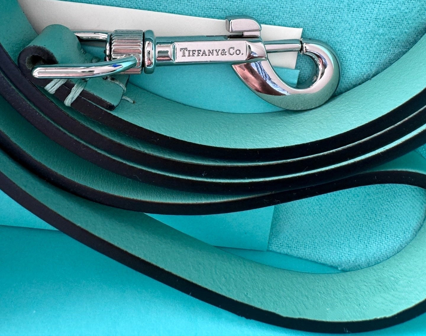 Tiffany Genuine Leather Dog Collar and Lead Set