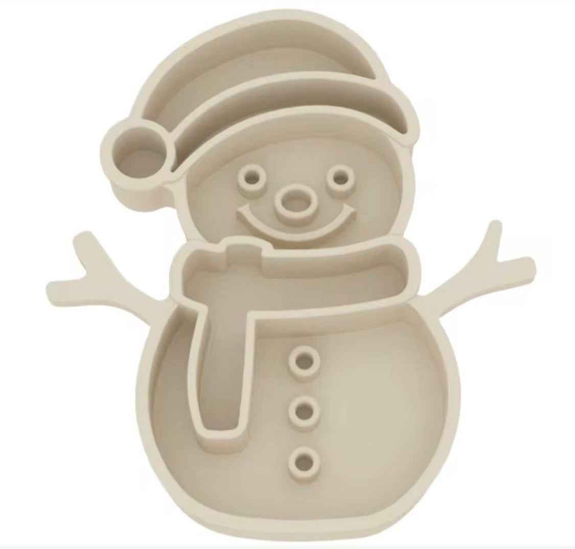 Christmas Snowman Dog Enrichment Slow Feeder & Lick Mat - Cream