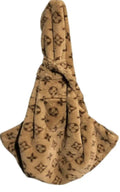 Faux Fur Dog Sling Carrier - Camel