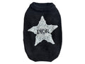 Sparkle Star Sequin Dog Jumper - Black