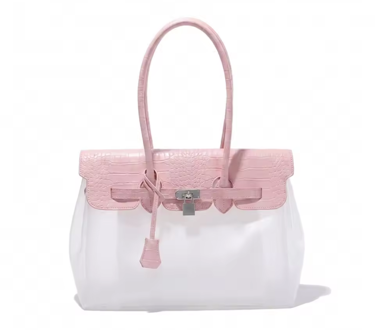 The Jelly Firkin Tote Bag - Crocodile Baby Pink V2