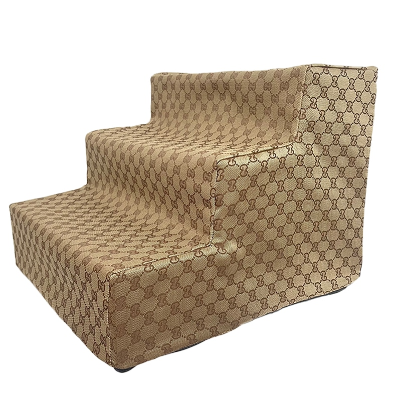 Designer 3 Step Dog Stairs - Beige