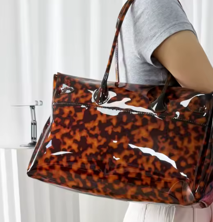 The Jelly Firkin Tote Bag - Tortoise Shell Brown