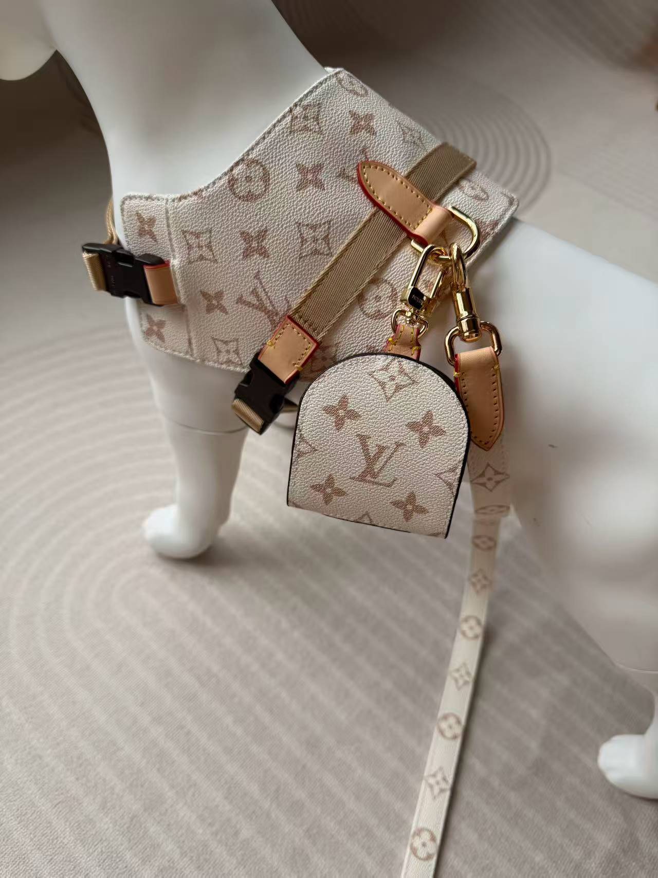 Woof Luxury Designer Dog Harness - Cream