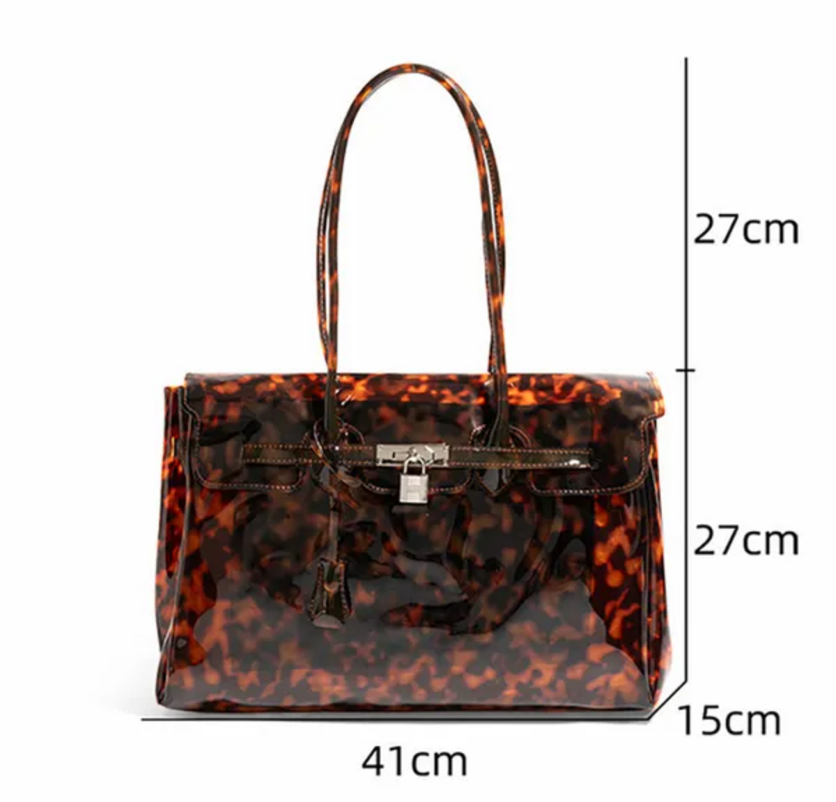 The Jelly Firkin Tote Bag - Leopard Tortoise Shell Brown
