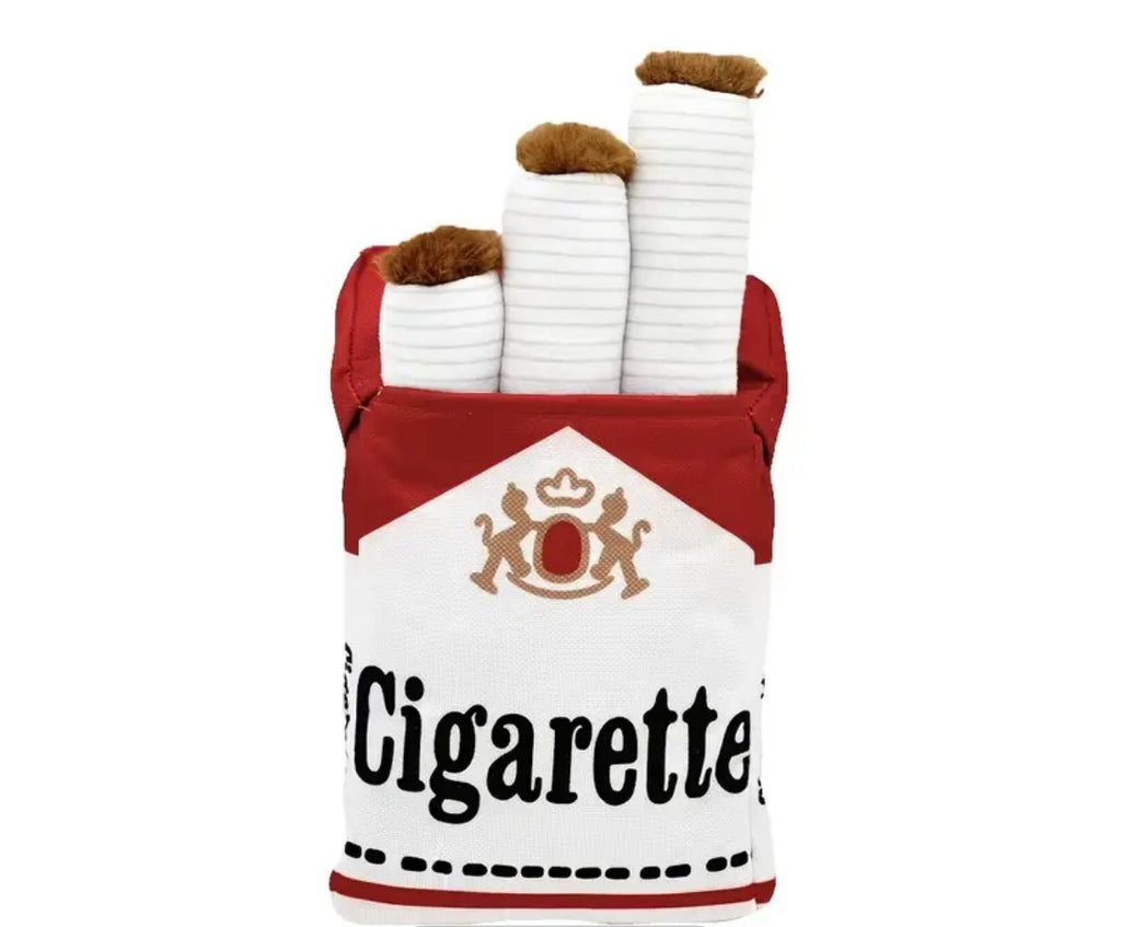Interactive Squeaky Plush Dog Toy Set - Cigarette