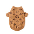 Monogram Dog Knit Jumper - Camel