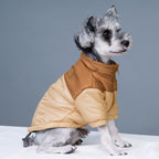 Hooded Dog Padded Coat - Beige/Tan