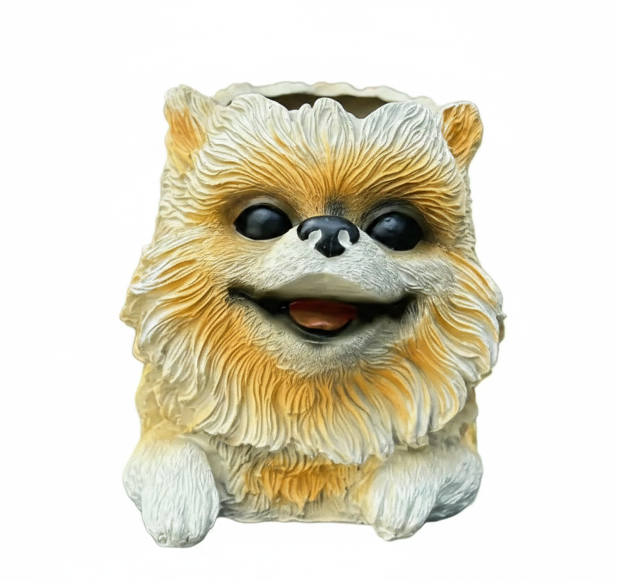 Pomeranian Small Planter Pot Ornament