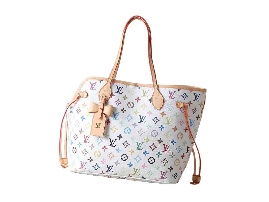 Woof Luxury Bow Pet Carrier Tote Bag - Multi Colour