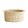Woof Rope Dog Toy Box - Beige