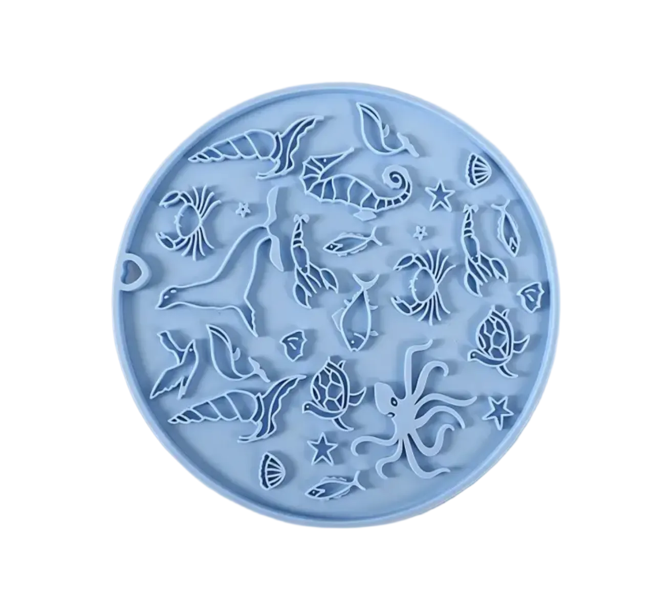 Sea Life Beach Dog Interactive Slow Feeding Mat - Light Blue