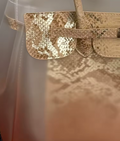 The Jelly Firkin Tote TPU Bag - Snake Skin Golden
