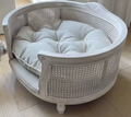 French Style Solid Wood Dog Bed - Off White