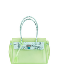 The Jelly Firkin Tote TPU Bag - Snake Skin Green/Blue