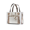 Reusable Grocery Firkin Designer Shopping Bag - Croc Beige