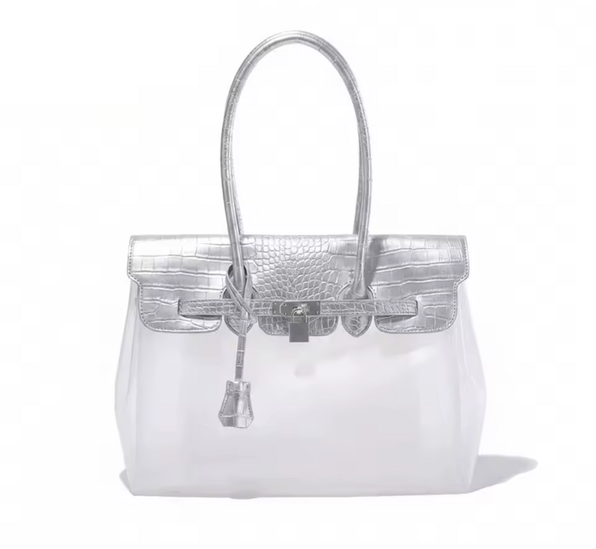The Jelly Firkin Tote Bag - Crocodile Silver V2