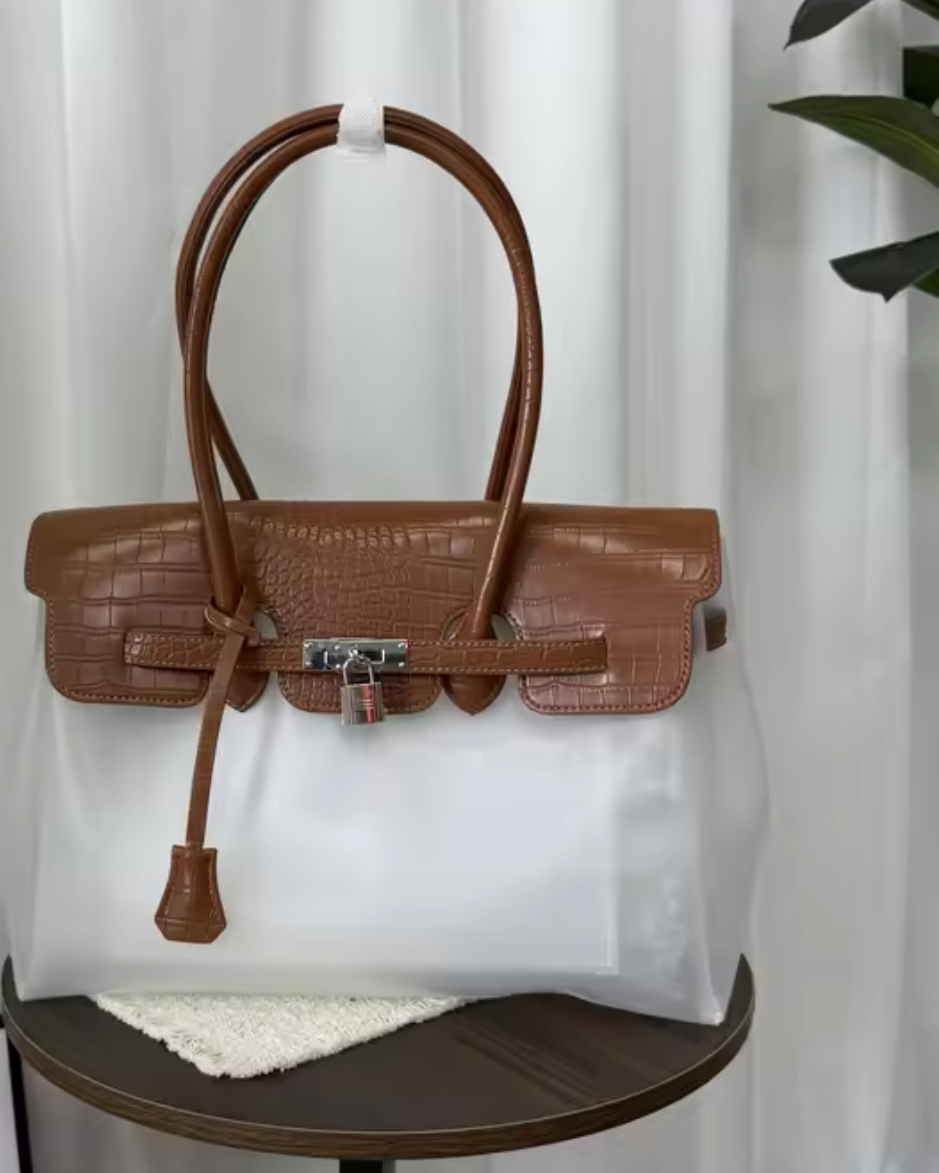 The Jelly Firkin Tote Bag - Crocodile Tan V2