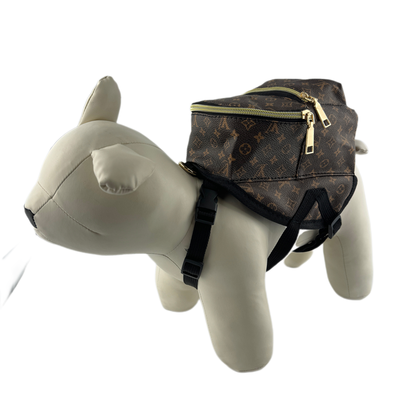 Backpack Dog Harness - Brown
